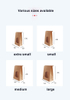 Customized Various Size Wire sealed Kraft Paper Bread Bag Brown White Toast Bag with clear Window Custom Bread Bags