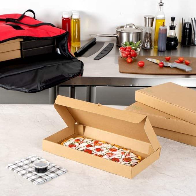 Disposable Kraft Paper Pizza Box Delivery Box Sturdy Corrugated Custom Pizza Box