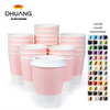 80 Sets of 12 oz Disposable Coffee Cups with LIDS Resealable LIDS Prevent Leaks Travel Insulated Hot Drink Cups