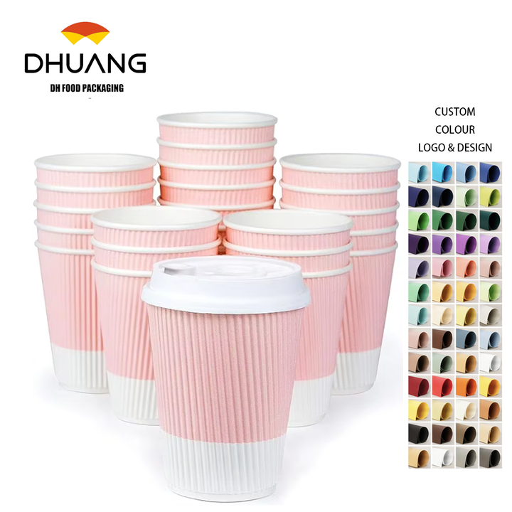 80 Sets of 12 oz Disposable Coffee Cups with LIDS Resealable LIDS Prevent Leaks Travel Insulated Hot Drink Cups