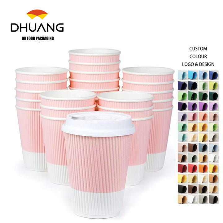 80 Sets of 12 oz Disposable Coffee Cups with LIDS Resealable LIDS Prevent Leaks Travel Insulated Hot Drink Cups