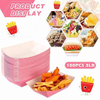 3-pound Paper Food Trays Disposable Nachos Trays Burritos Licensed Christmas Party Supplies Kraft Paper Boat (Pink)