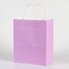 Medium Kraft Paper Gift Bags with Handles-Pastel Purple Offset Printed Logo Recycled Materials for Crafts