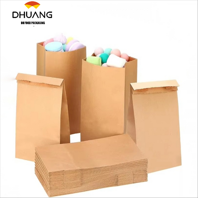 Christmas Wedding Brown Paper Lunch Bag Gift Food Store Candy Biscuit Sandwich Popcorn Bread Custom Bread Bags