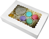 Cookie Box with Window for Paper Gifts Brown Bakery Cupcake Box