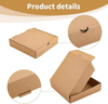 Kraft Paper Pizza Box Bulk Disposable Corrugated Cardboard Takeaway Box Cake Biscuit Food Custom Pizza Box