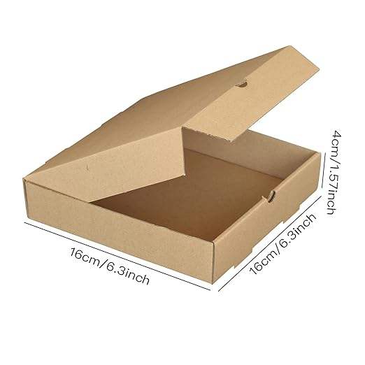 Kraft Corrugated Takeout Cardboard Box Takeout Food Container Pizza Cake Cookies Food Packaging Custom Pizza Box