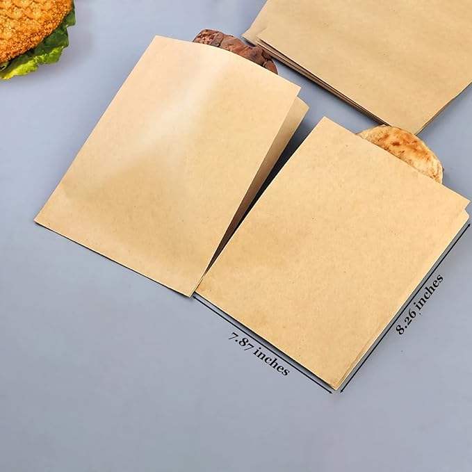 Sandwich Cookie Baking Bag - Suitable for Packaging Pastries Hamburgers Bagels and Toast Slices Custom Bread Bags