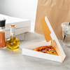 Clamshell Pizza Slice Container - Oil Proof Label Locks White Paper Separate Pizza Boxes for Restaurants Custom Pizza Boxs