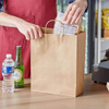 Brown Kraft Paper Bag with Handle Multiple Sizes Customizable Pattern logo for Retail Bag Shopping Bags