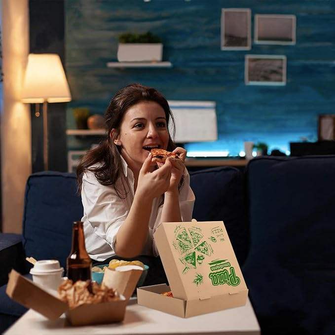 Disposable Pizza Box Corrugated Paper Pizza Delivery Packaging Food Packaging Pizza Box Custom