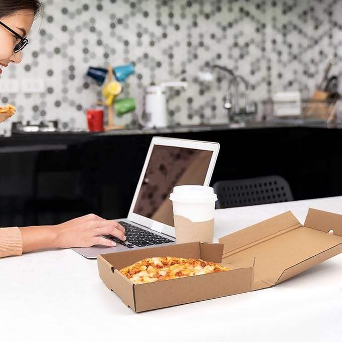 Disposable Cardboard Pizza Boxes Corrugated Paper Pizza Takeout Food Delivery Gift Packaging Custom Pizza Box