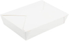 Disposable Sustainable White Paper 49-ounce Rectangular Takeout Box for Takeout or Picnics