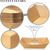 Kraft Paper Food Tray, Disposable Serving Tray for Snack Hot Dog BBQ Popcorn Party Food Trays