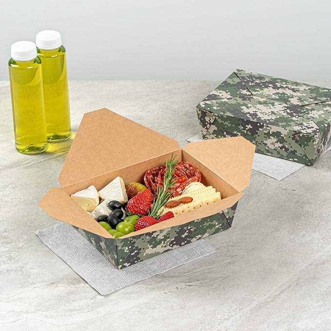 Durable Disposable Paper Boxes for Food for Take-out or Picnics Food Box