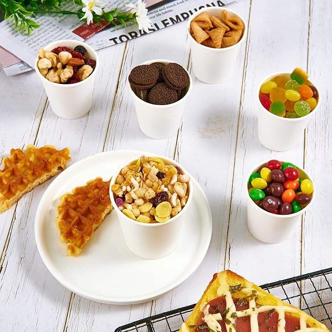 Paper Cups Disposable Bathroom Gargle Espresso White Paper Cups for Parties Trips and Events Paper Cup
