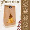 Christmas Paper Bread Bag with Window Kraft Paper Bread Storage Bags Labels Cookie Coffee Beans Custom Bread Bags