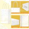 White and Gold Gift Bags with Handles and Gold Foil Dots Perfect for Bridal Party Birthday Party Shopping Bag