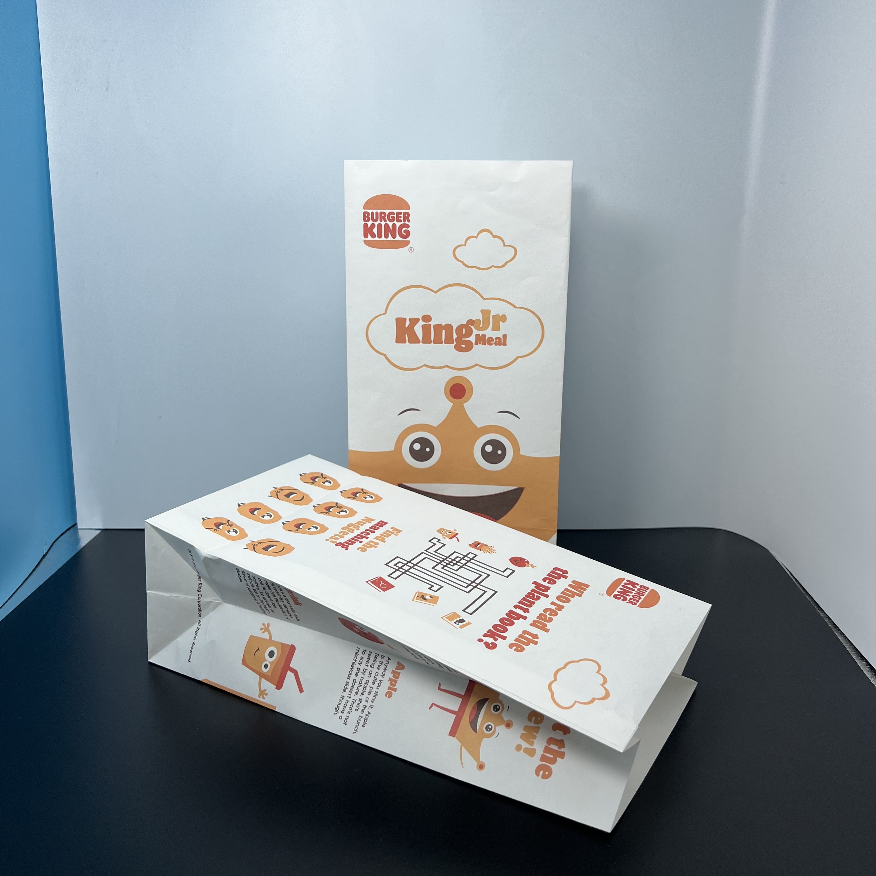 Custom Flat square Bottom Brown Kraft Paper Bag for Takeaway Food Packaging Grease and logo Printing Oil-proof Paper Bag