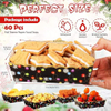 Paper Food Trays Christmas Plaid Lights Disposable Nachos Popcorn Hot Dogs Holiday Party Supplies (lively, Colorful)