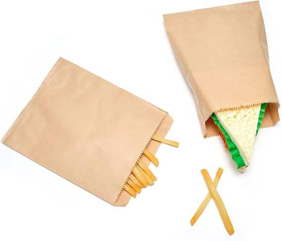 Brown Paper Thank You Printed Treat Bags Party Favor Bag for Bakery Cookies Sandwich Soap Packing Oil-proof Paper Bag