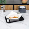 Lunch Box - Label Lock Closed Heat Resistant Grey Paper Disposable Lunch Box Oil Resistant to Hot and Cold Foods Food Box
