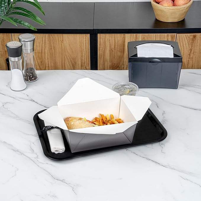 Lunch Box - Label Lock Closed Heat Resistant Grey Paper Disposable Lunch Box Oil Resistant to Hot and Cold Foods Food Box