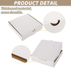 White Mini Corrugated Cardboard Box Take Out Food Containers Reusable Takeout Shipping Custom Pizza Boxs