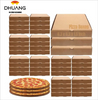 Small Pizza Box Lock Corner Clay Coating Thin Reusable for Mini Pizzas Cookies Cake Parties Weddings Custom Pizza Box