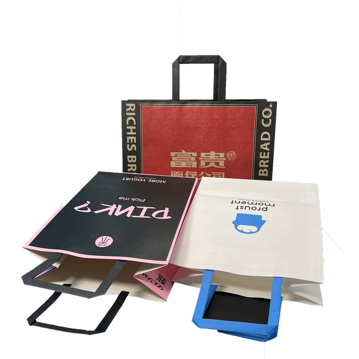 Kraft Paper Bags for Shopping and Grocery Stores Custom Sizes Kraft Paper Bags with Logos Brown Customizable logo Shopping Bags