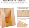 Bread Paper Bag with Window Wire Edge Suitable for Bread Food Storage Bags Biscuits Snacks Custom Bread Bags