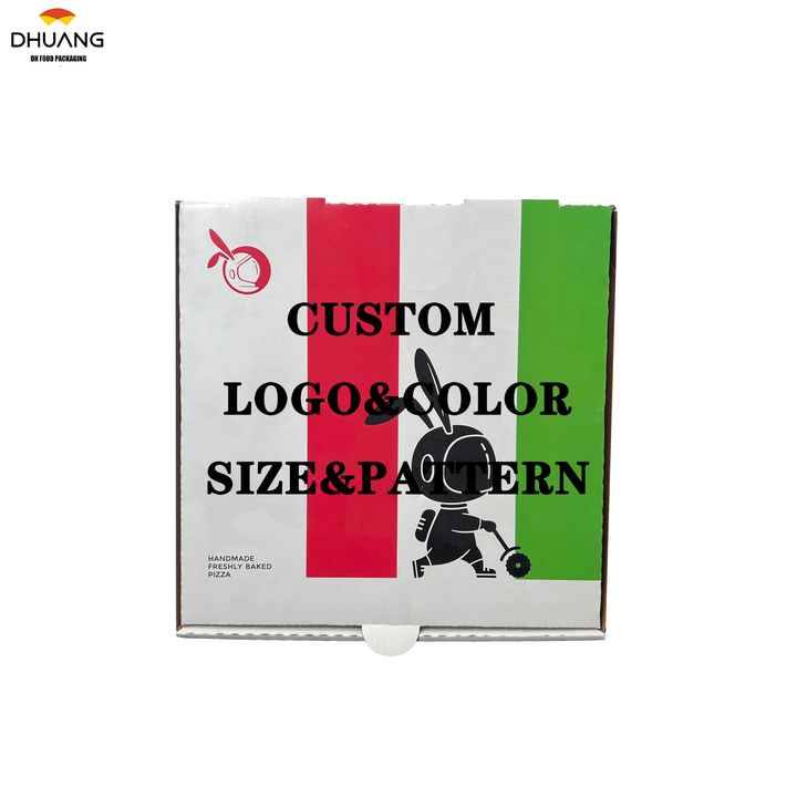 Food Grade of Various Sizes Designed with Cardboard Packaging Paper Boxes Suitable for Restaurants Custom Pizza Boxs