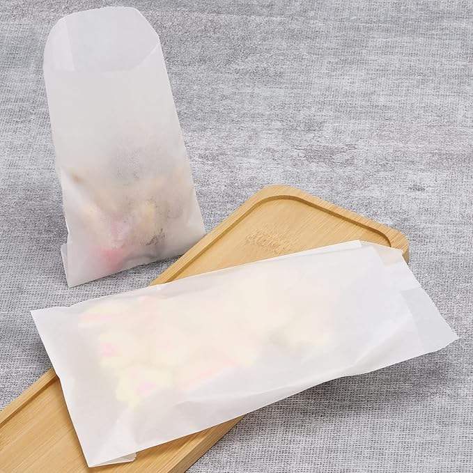 200 Pcs Small Glassine Bags Flat Semi-Transparent Paper Bags for Party Favor Cookies Candies Chocolate CUSTOM BREAD BAGS