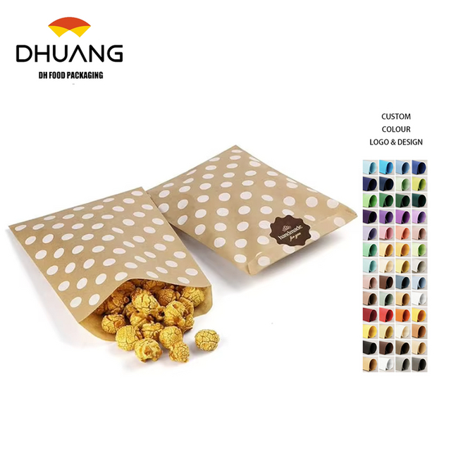 Cellophane Packaging Bags Oil-proof Snack and Popcorn Bags Used for Packaging Goods Oil-proof Paper Bag