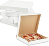 White Pizza Box Clay Coated Cardboard Pizza Box for Cookies Cakes Taco Custom Pizza Boxs