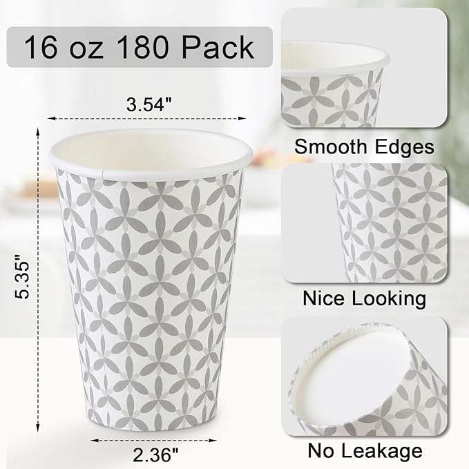 12 oz Single Wall Disposable Coffee Cups with Handle for Hot and Cold Drinks for Coffee Shops Offices and Restaurants Coffee Cup