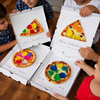 Kids DIY Blank Pizza Box Kit - Non-Toxic White Craft Boxes for Birthday Parties or School Art, Paint & Design Your Own Pizza Box