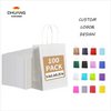 White Kraft Paper Bag Gift Bag Shopping Bag Party Retail Christmas Birthday Takeaway