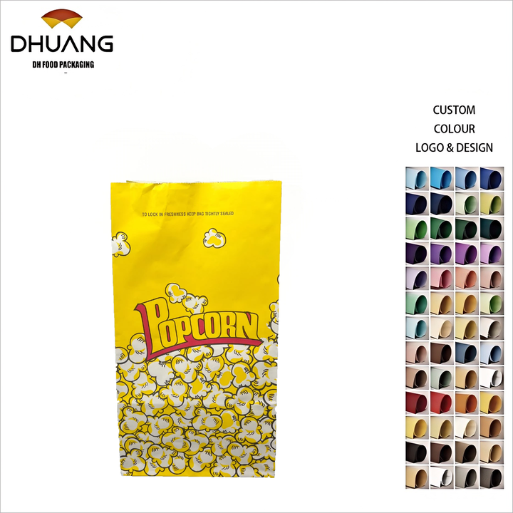 Wholesale Custom logo Kraft Paper Fast Food Bag Food Grade Oil Proof Takeout Hamburger Flat Paper Bag Oil-proof Paper Bag