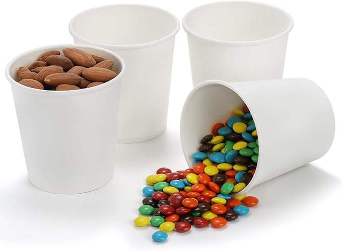 6oz Disposable White Paper Cups 300 Pack for Coffee Tea Water or Juice Eco-Friendly and Stylish