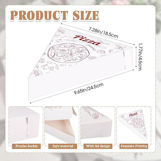 Disposable Single Slice Pizza Tray Pizza Slices Container Birthday Wedding Party Supplies Custom Pizza Boxs