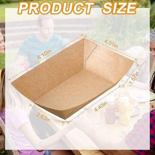 Customized Printing Services for Disposable Paper-based Packaging for Fast Food and Other Food Products Food Trays