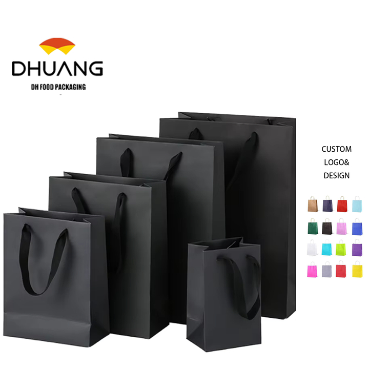 High Quality Biodegradable Eco-Customized Paper Bags for Food Storage Apparel Packaging Gift Wrapping Durable Plastic Variants