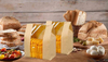 Brown Bread Bag with Window Breads Pastries Cookies Sweets with Labels and Stickers Custom Bread Bags
