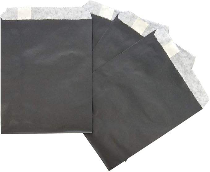 Large Black Color Candy Buffet Packaging Paper Bags for Treats and Displays Oil-proof Paper Bag