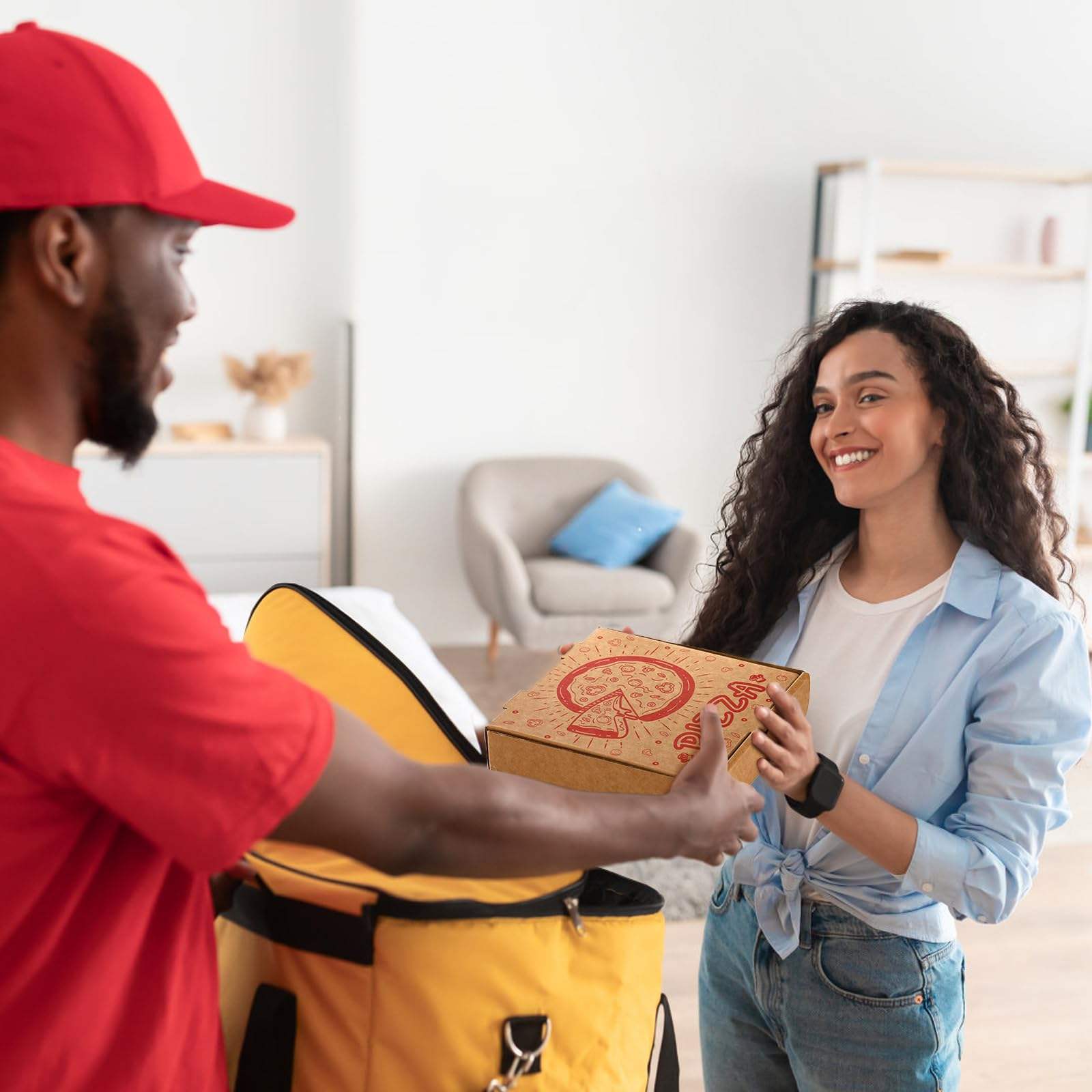 Small Kraft Paper Pizza Boxes for Food Delivery and Takeaway Packaging for Wedding Parties and Cookie Cake Custom Pizza Boxs