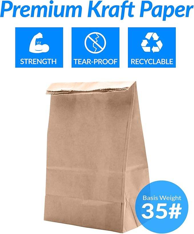 Disposable Kraft Paper Bag for Bread Toast Storage Oil-Resistant Takeout Food Packaging with Square Bottom Logo Custom Bread Bag