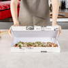 Flatbread Takeaway Box Sturdy Disposable Corrugated Pizza Box - Label Lock System Newsprint and White Paper Custom Pizza Boxs