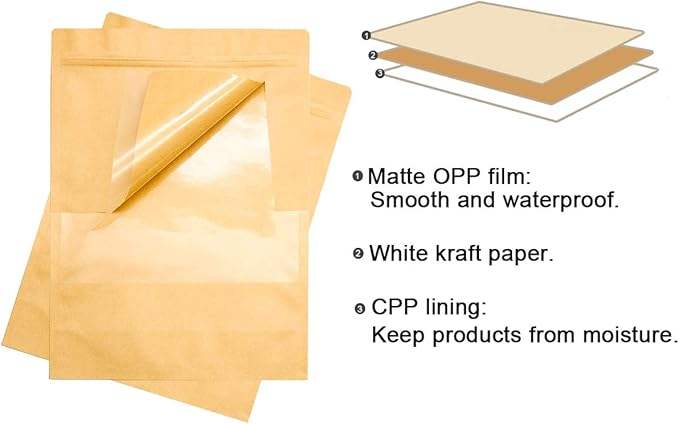 Reusable Zip Lock Seal and Matte clear Window Bag Food Storage Bag for Sandwiches Dried Fruits Custom Bread Bags