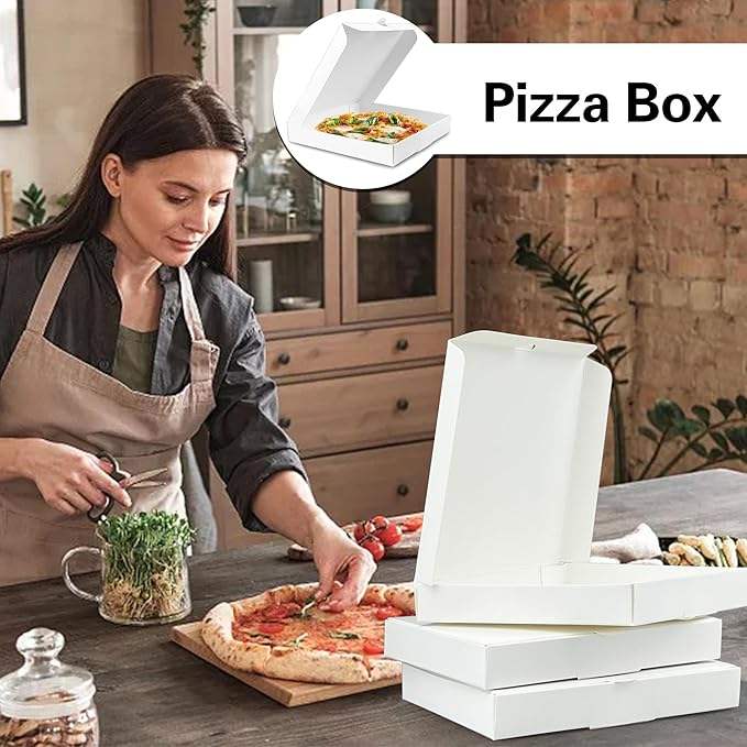Mini White Pizza Boxes for Homemade Pizzas Homemade Cookies Custom Pizza Boxs